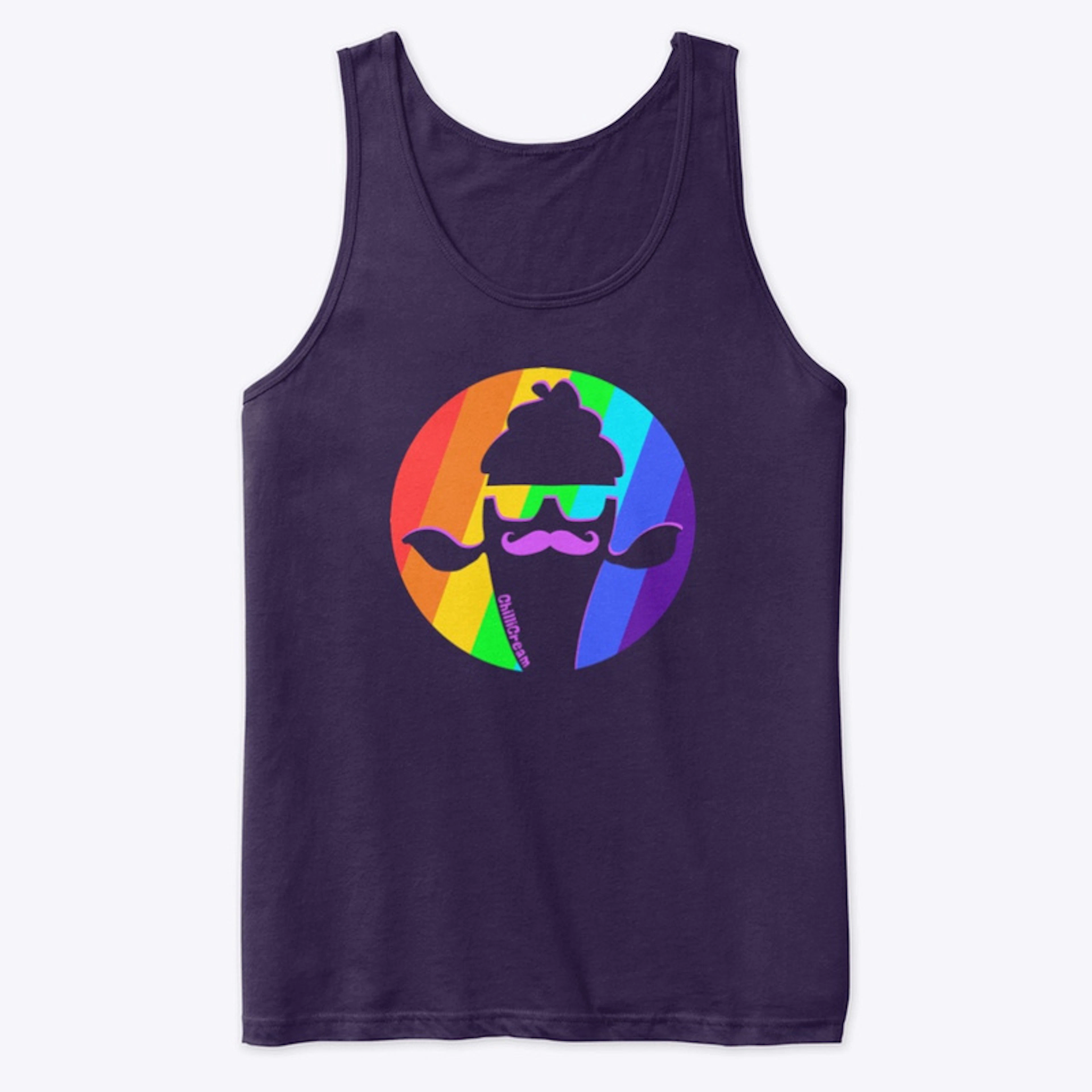 Mustache Developer Tank Top Rainbow